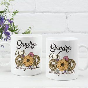 Name Custom Mug, W/ Free Gift Box, Personalized Gift Mug, 11oz